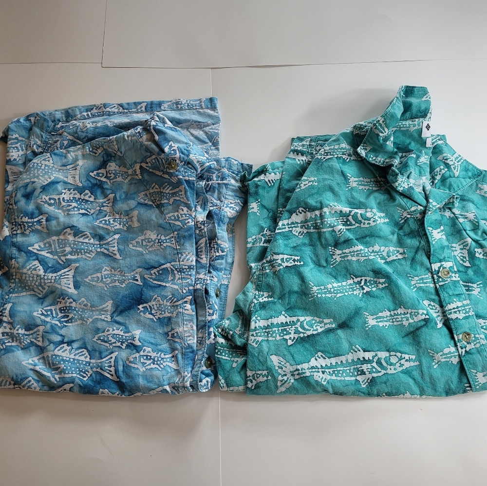 2 Columbia Fishing Shirts L & XL